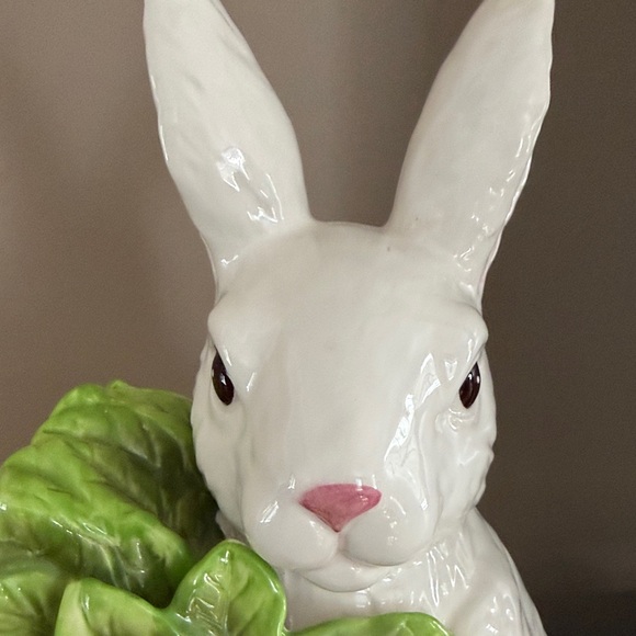 Charming White Bunny with Carrot Holiday Decor - Picture 9 of 14